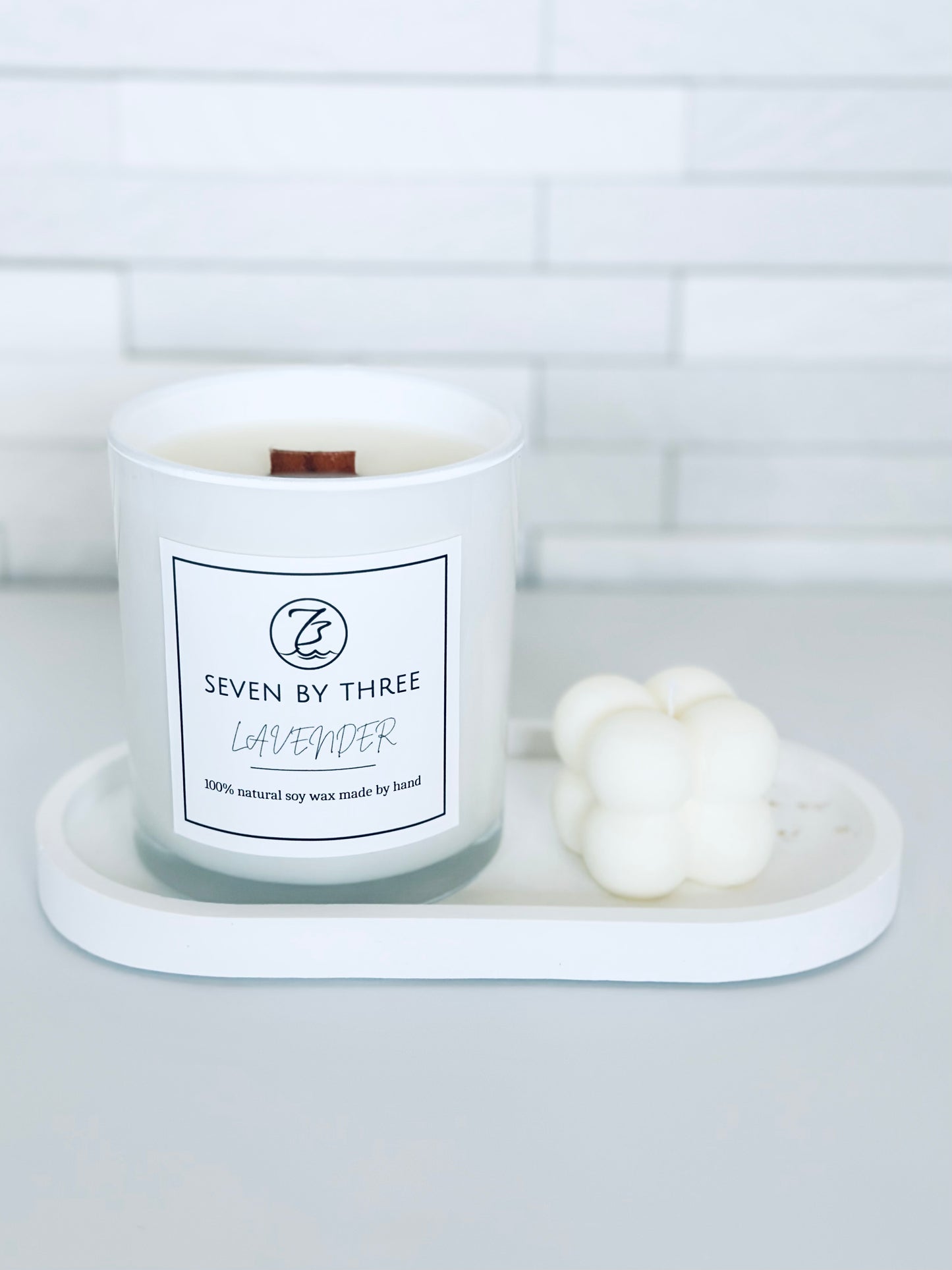 Lavender Soy Candle (250g)・Wood Wick